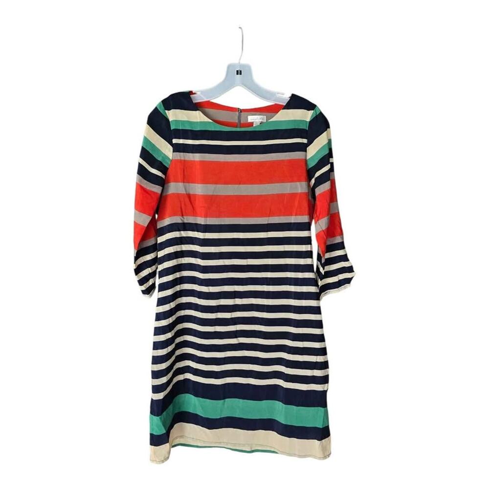 charming charlie Striped 3/4 Sleeve Boat Neck Dress S